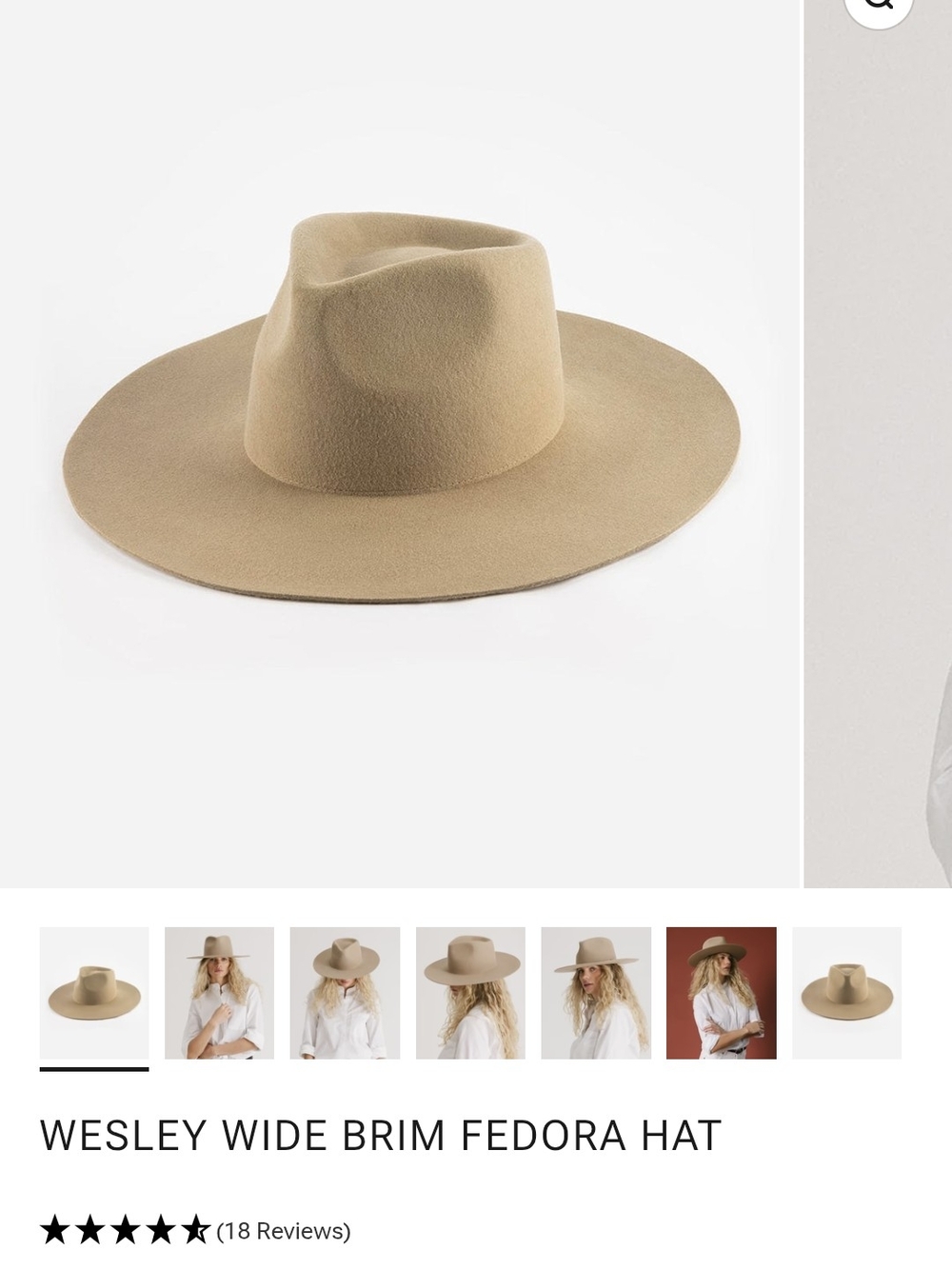 Gigi Pip Wesley Wide Brim Fedora Hat - Tan